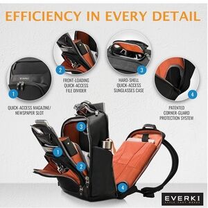 Everki 15.6 Onyx business Executive Backpack